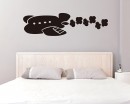 Plane Clouds Customized Name Vinyl Decal For Nursery